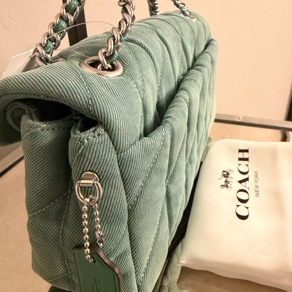 Tabby 26 Denim Quilting Crossbody Bag - Picture 5 of 8